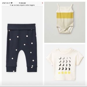 COS set of 3 organic cotton